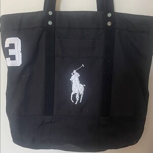 Polo by Ralph Lauren Black Canvas Tote